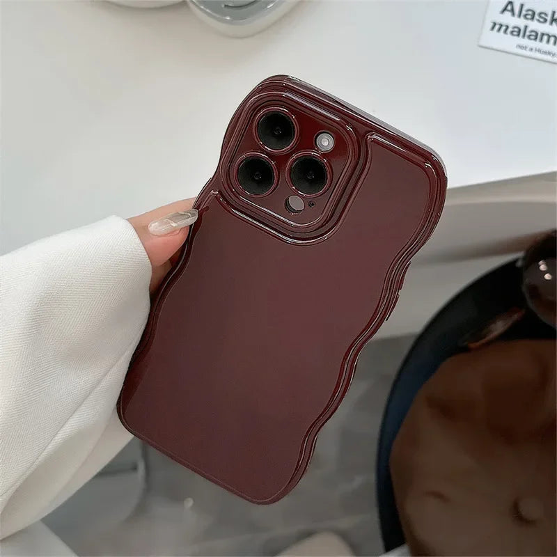 Estuche Air Cushion Wave - Protección en impresionante rojo vino 🍷✨