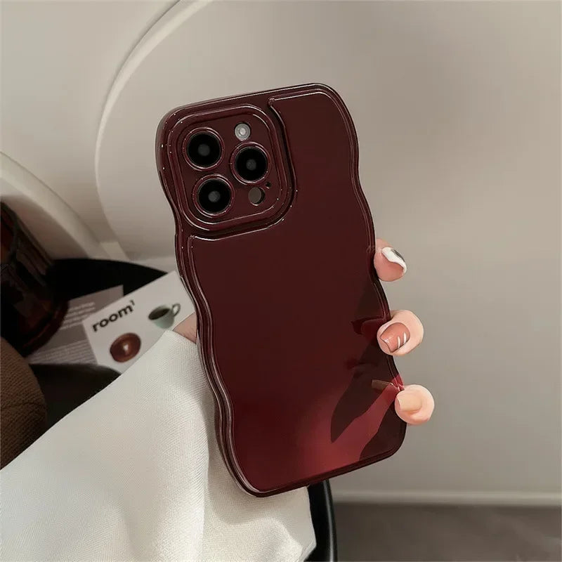 Estuche Air Cushion Wave - Protección en impresionante rojo vino 🍷✨