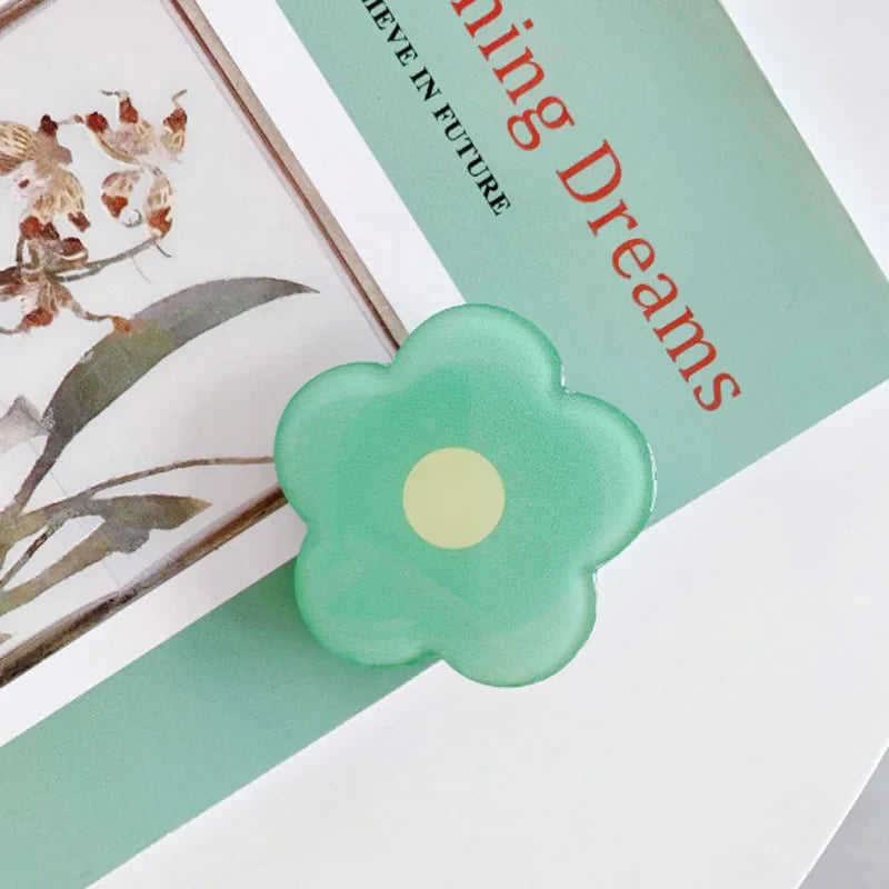 Soporte para anillo de teléfono de flores de dibujos animados 🌼 - ¡Bonito, práctico y seguro!