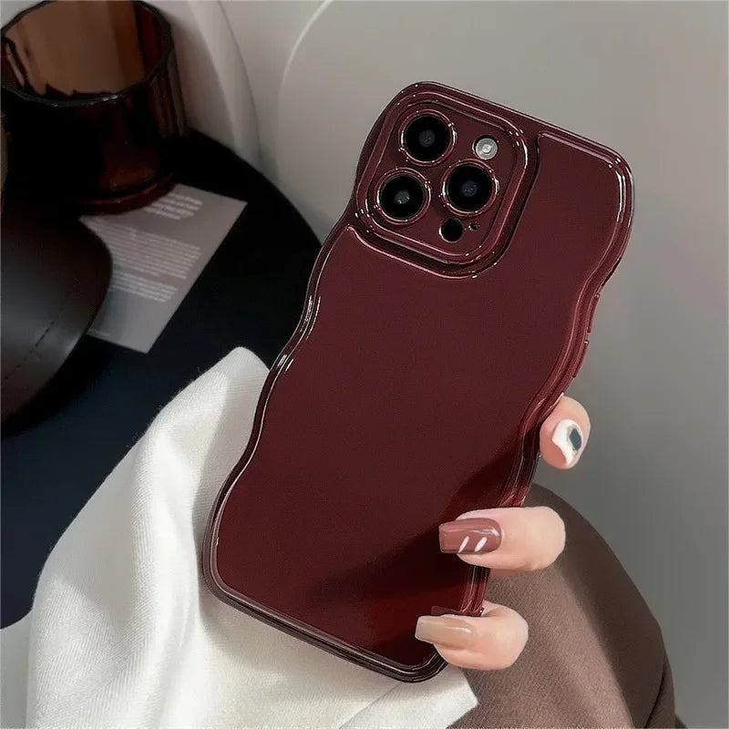 Estuche Air Cushion Wave - Protección en impresionante rojo vino 🍷✨
