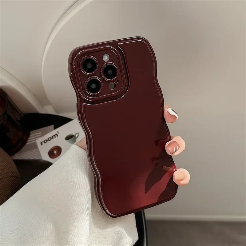 Estuche Air Cushion Wave - Protección en impresionante rojo vino 🍷✨