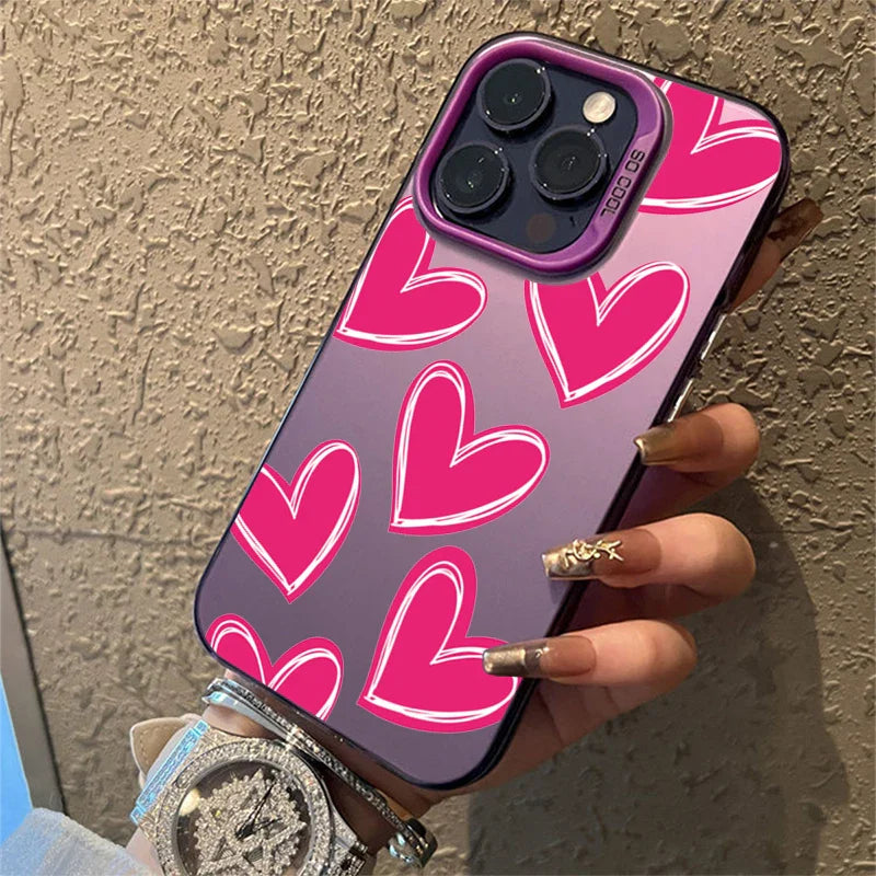 Estuche de electroplaca de corazón de amor de lujo 💖
