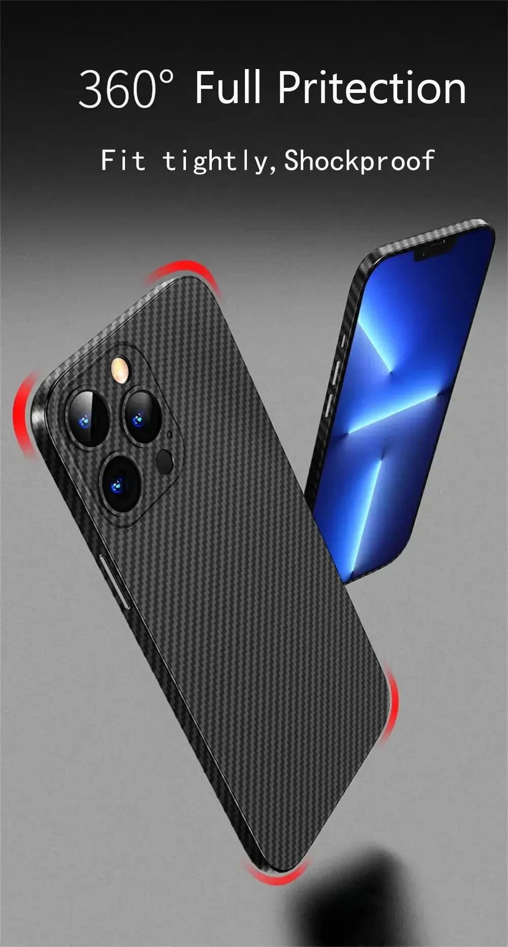 Funda mate de fibra de carbono ultrafina de lujo 🔳
