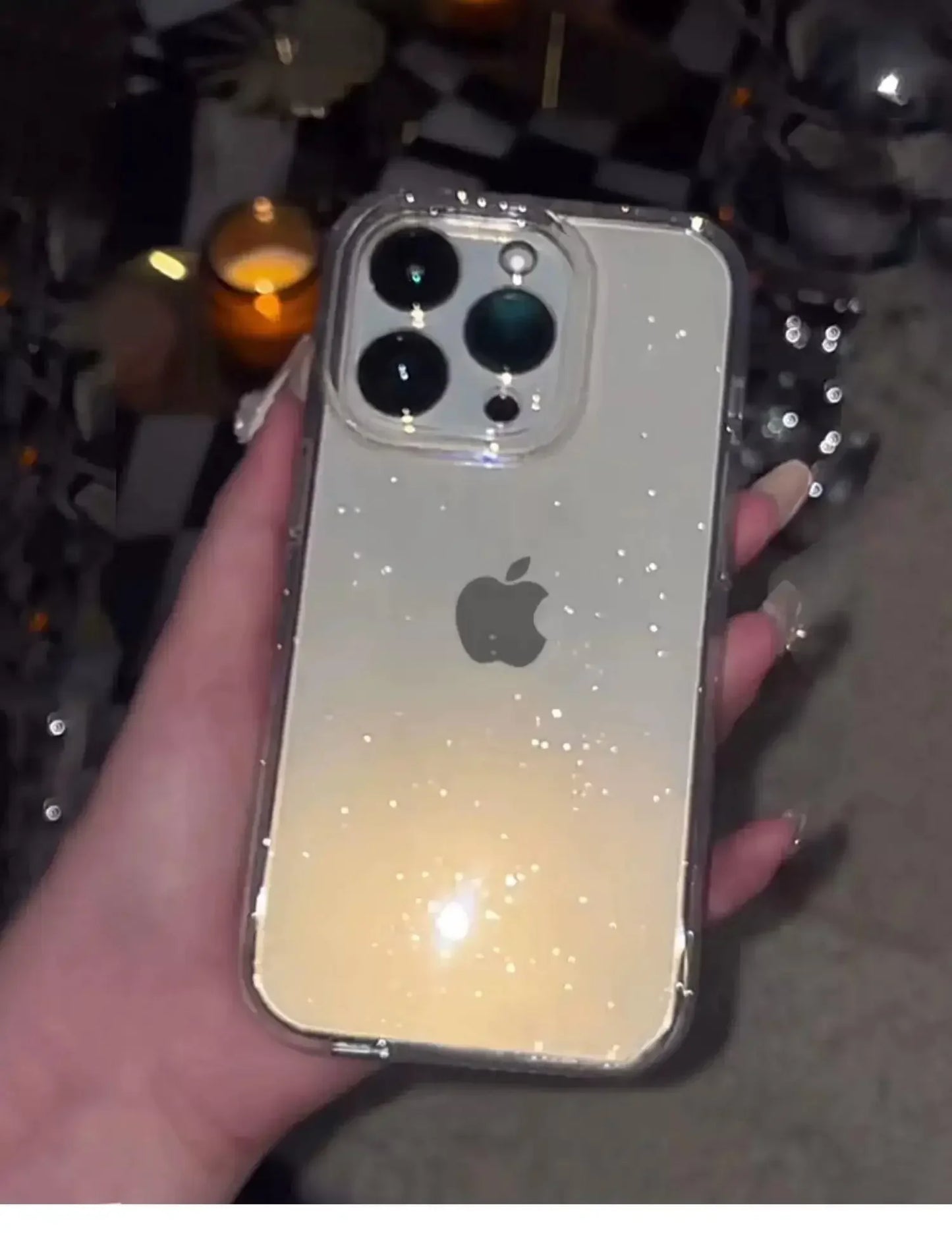 Capa de lujo para teléfono con purpurina ✨