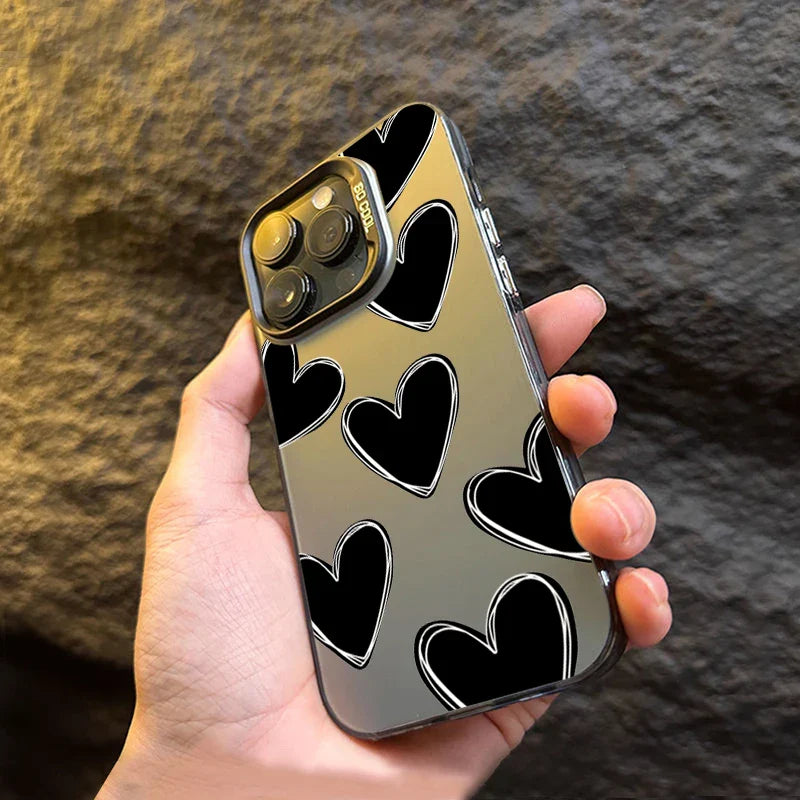 Estuche de electroplaca de corazón de amor de lujo 💖