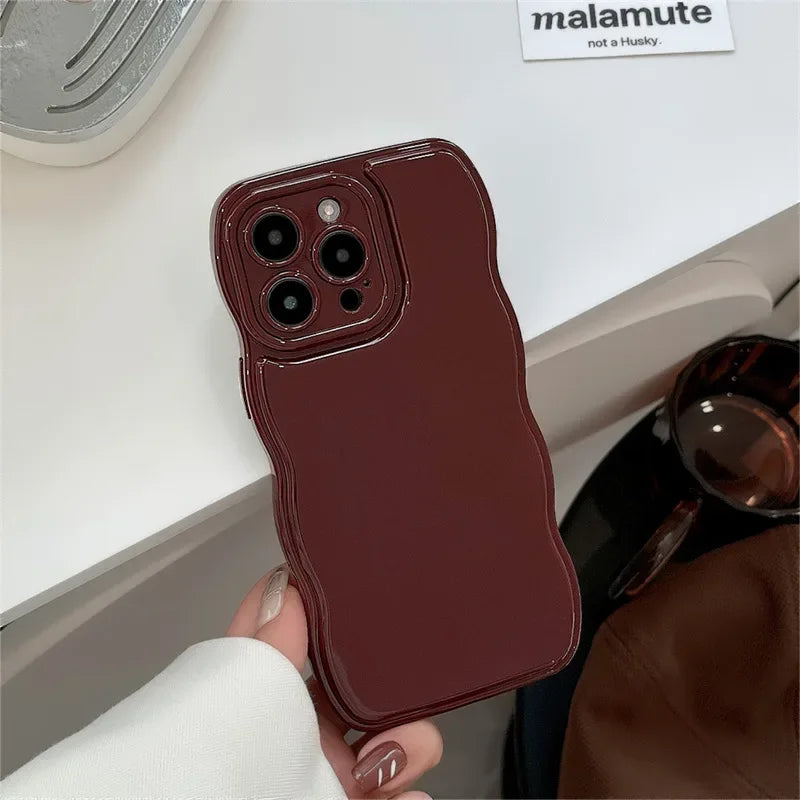 Estuche Air Cushion Wave - Protección en impresionante rojo vino 🍷✨