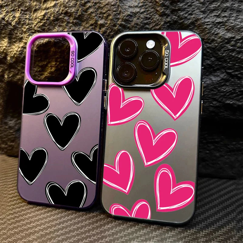 Estuche de electroplaca de corazón de amor de lujo 💖