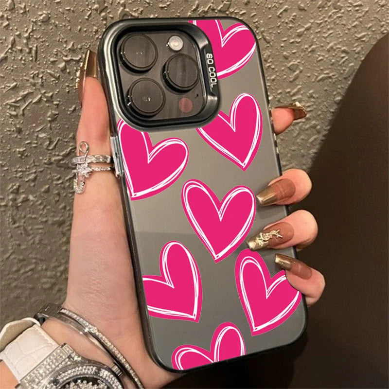 Estuche de electroplaca de corazón de amor de lujo 💖