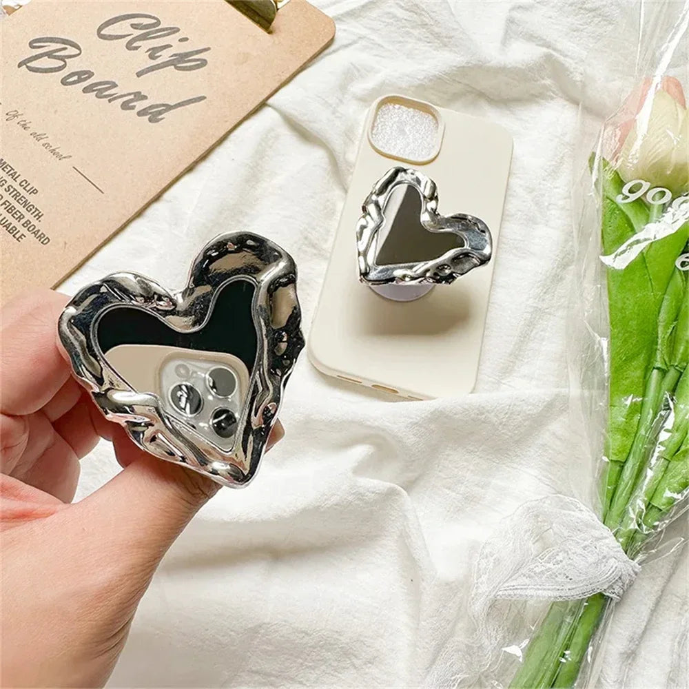 Silver Heart Grip Tok - Un toque de elegancia y funcionalidad 💖✨