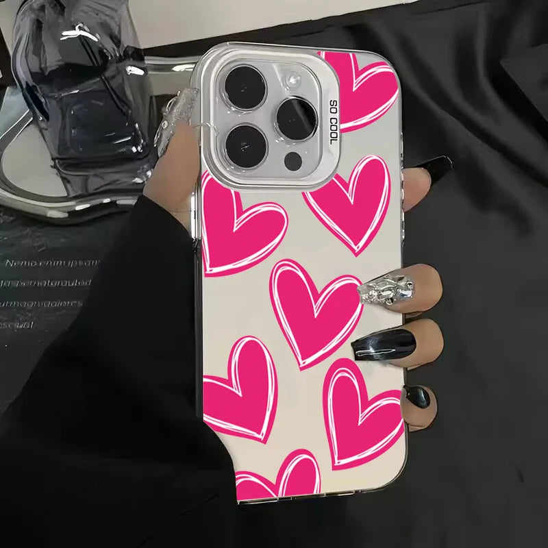 Estuche de electroplaca de corazón de amor de lujo 💖