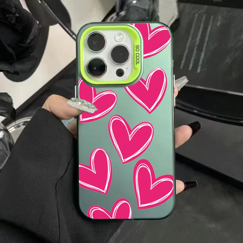 Estuche de electroplaca de corazón de amor de lujo 💖