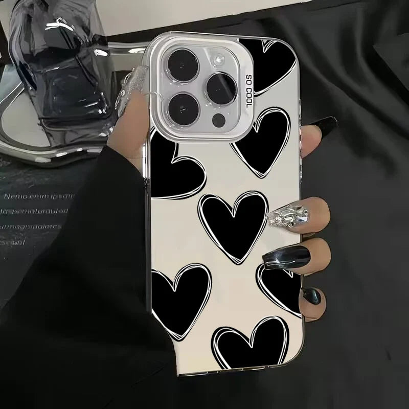 Estuche de electroplaca de corazón de amor de lujo 💖