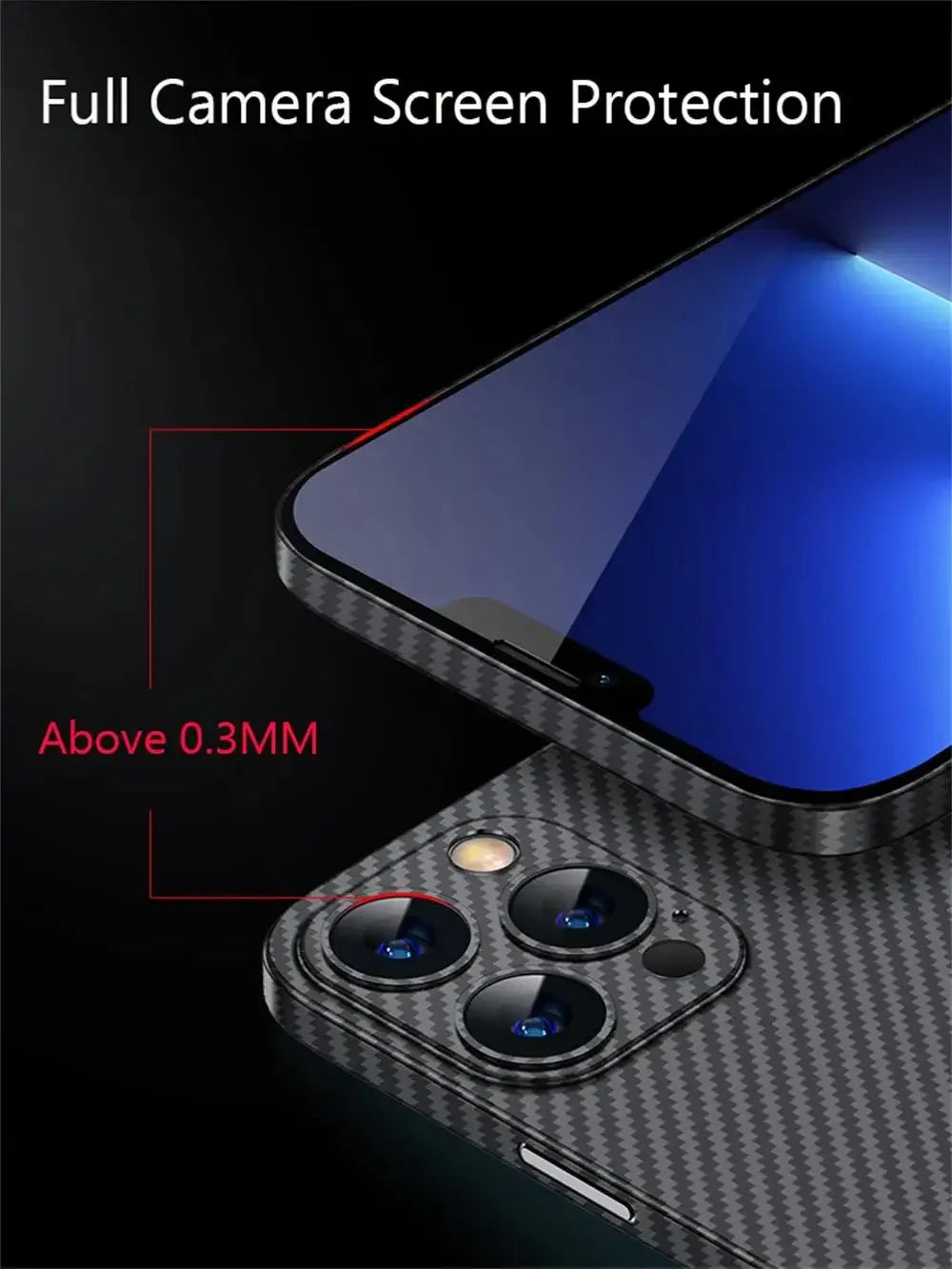 Funda mate de fibra de carbono ultrafina de lujo 🔳