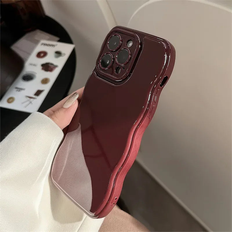 Estuche Air Cushion Wave - Protección en impresionante rojo vino 🍷✨