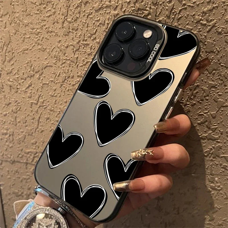 Estuche de electroplaca de corazón de amor de lujo 💖
