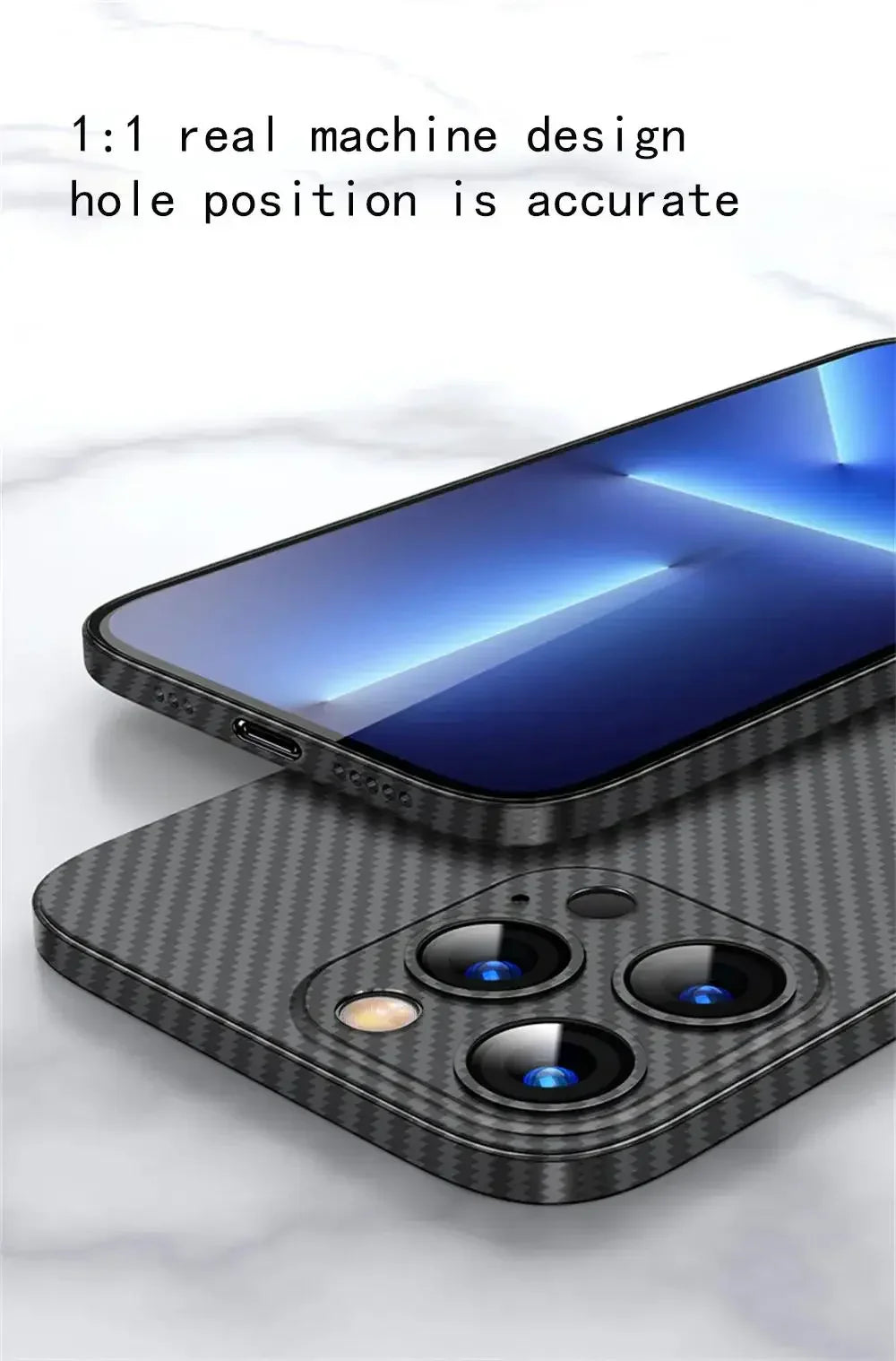 Funda mate de fibra de carbono ultrafina de lujo 🔳