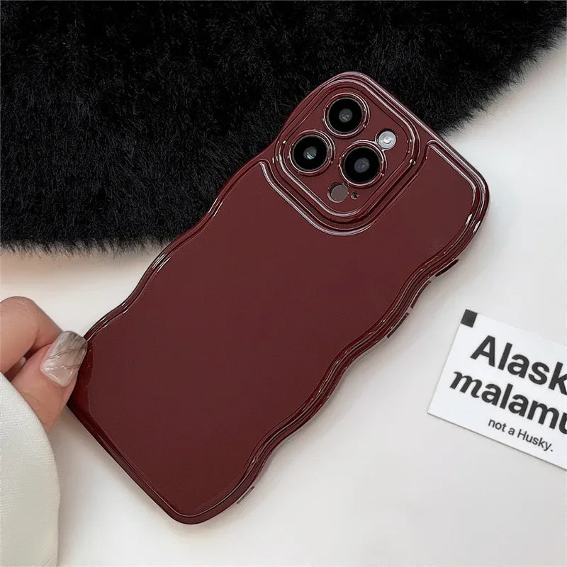 Estuche Air Cushion Wave - Protección en impresionante rojo vino 🍷✨