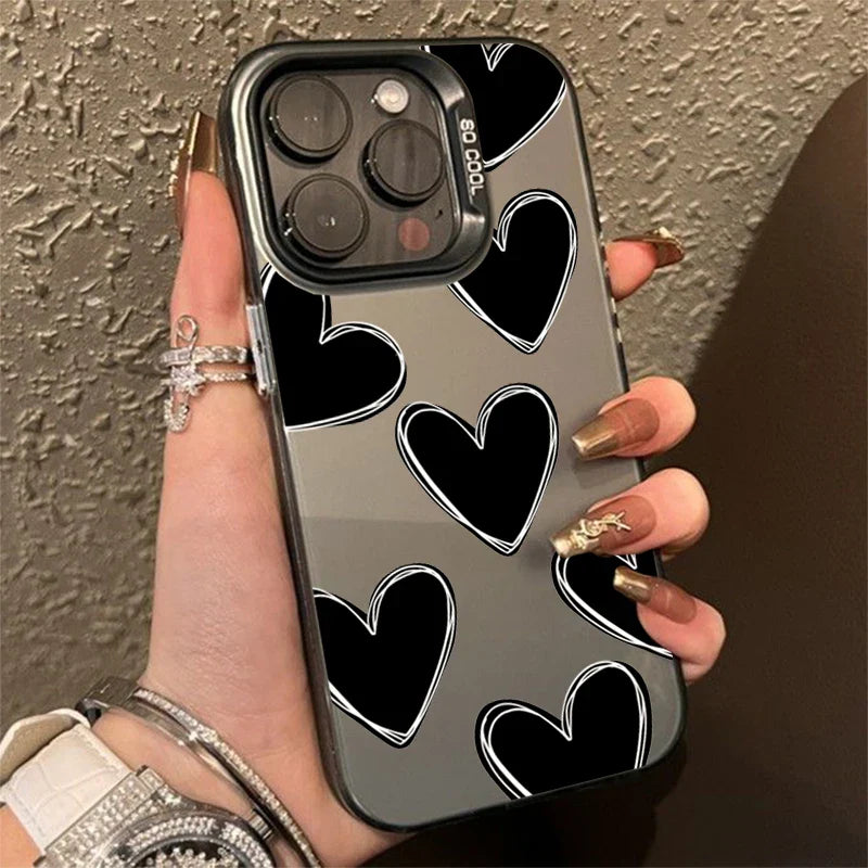 Estuche de electroplaca de corazón de amor de lujo 💖