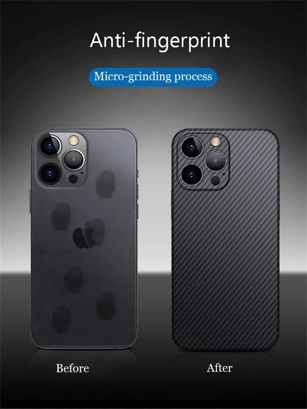 Funda mate de fibra de carbono ultrafina de lujo 🔳