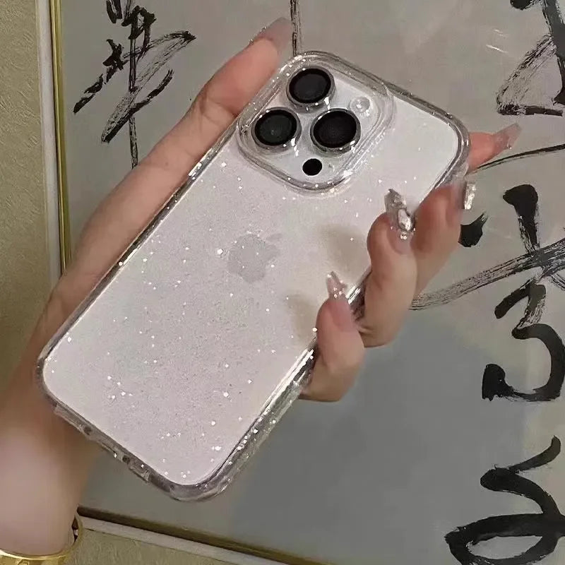 Capa de lujo para teléfono con purpurina ✨