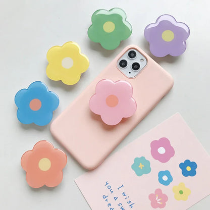 Soporte para anillo de teléfono de flores de dibujos animados 🌼 - ¡Bonito, práctico y seguro!