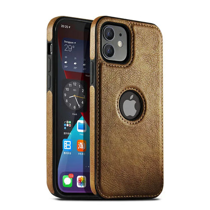 Funda de cuero ultrafina para teléfono y delgada