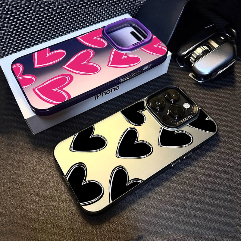Estuche de electroplaca de corazón de amor de lujo 💖