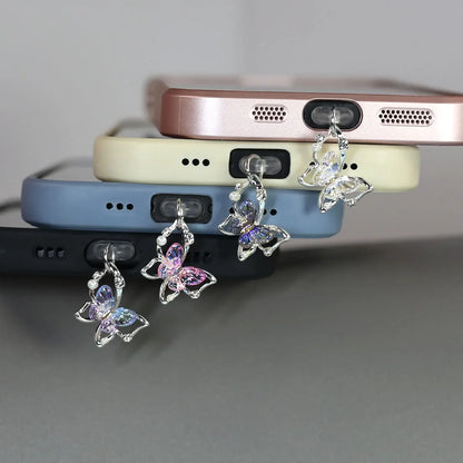 Tapón de polvo de perlas de mariposa y diamantes