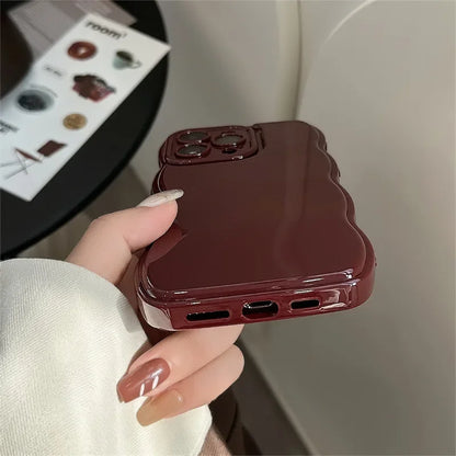 Estuche Air Cushion Wave - Protección en impresionante rojo vino 🍷✨